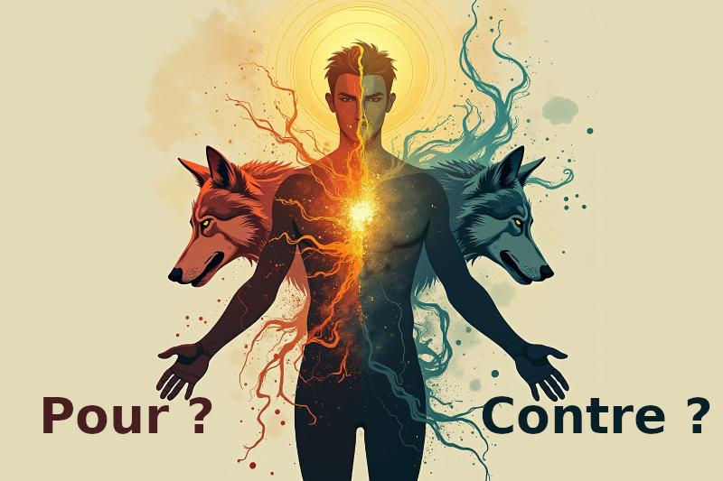 Couverture de L'Énergie des Deux Loups au-delà du "Pour ou Contre"