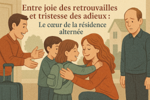 Couverture de Entre joie des retrouvailles et tristesse des adieux : Le cœur de la résidence alternée