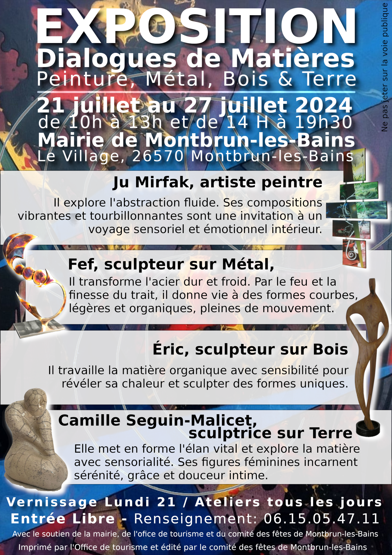 Couverture de Exposition: Dialogue de matières