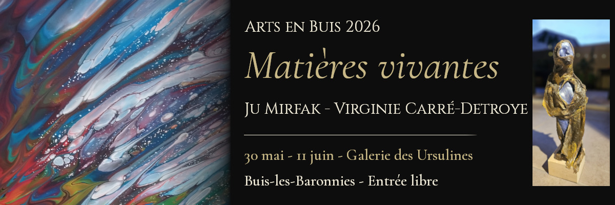 Matières vivantes — Exposition Ju Mirfak & Virginie Carré-Detroye