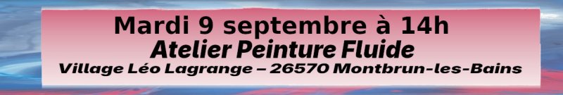 Atelier de peinture Fluide - Bannière